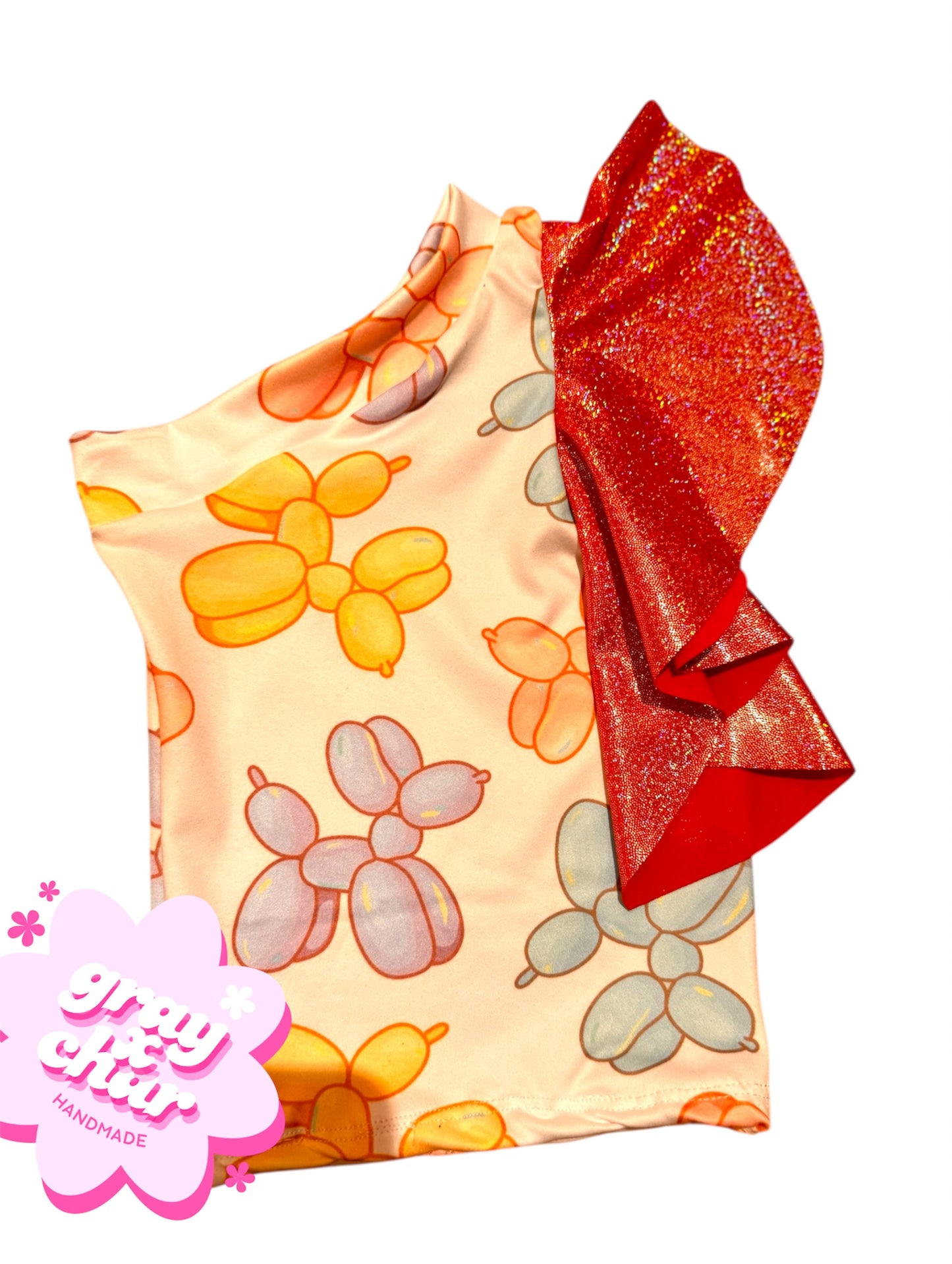 One Shoulder Flutter Sleeve Top
