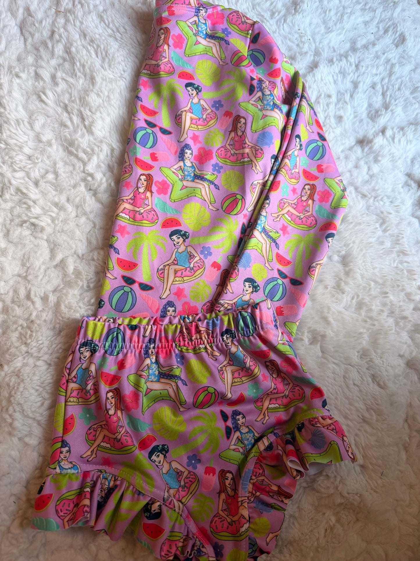 6/7 Swim suit w/ rash guard